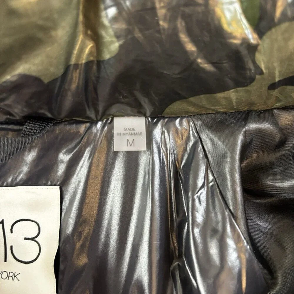 Sam’s S13 Women's Down Puffer Jacket with Faux Fur Trimmed Removable Hood Camo M